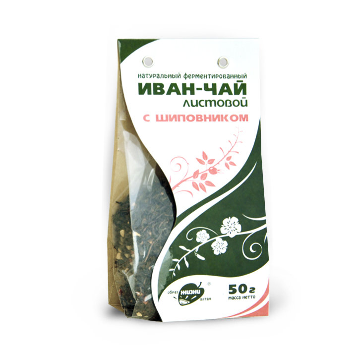 Иван-чай листовой с шиповником, 50 г