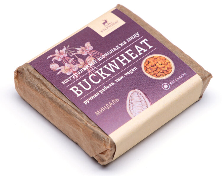 Шоколад на меду Buckwheat "Миндаль", 100 г
